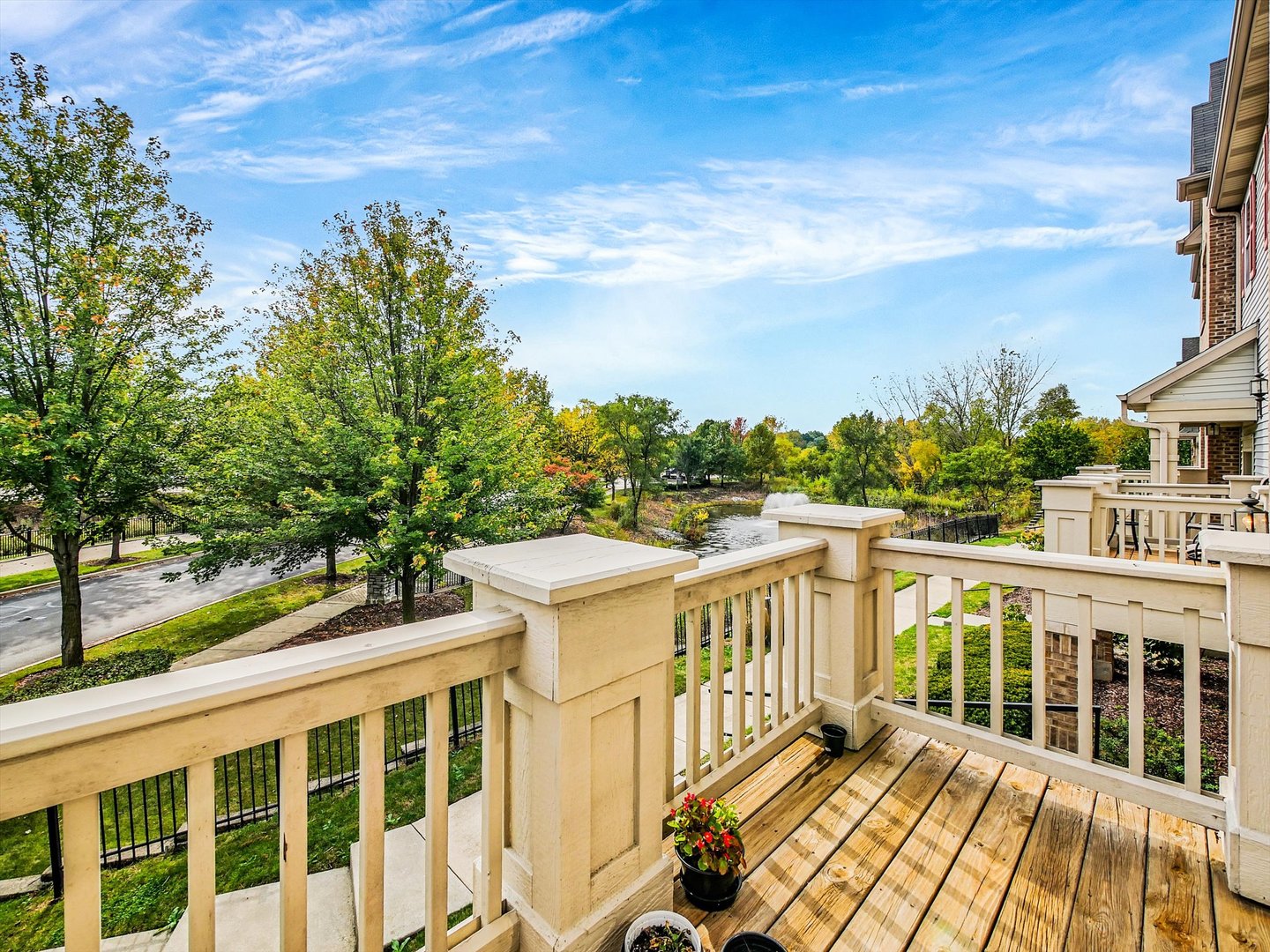1090 Maubert Court Carol Stream, IL 60188 - Photo 45 of 55 a view of a wooden deck and city view
