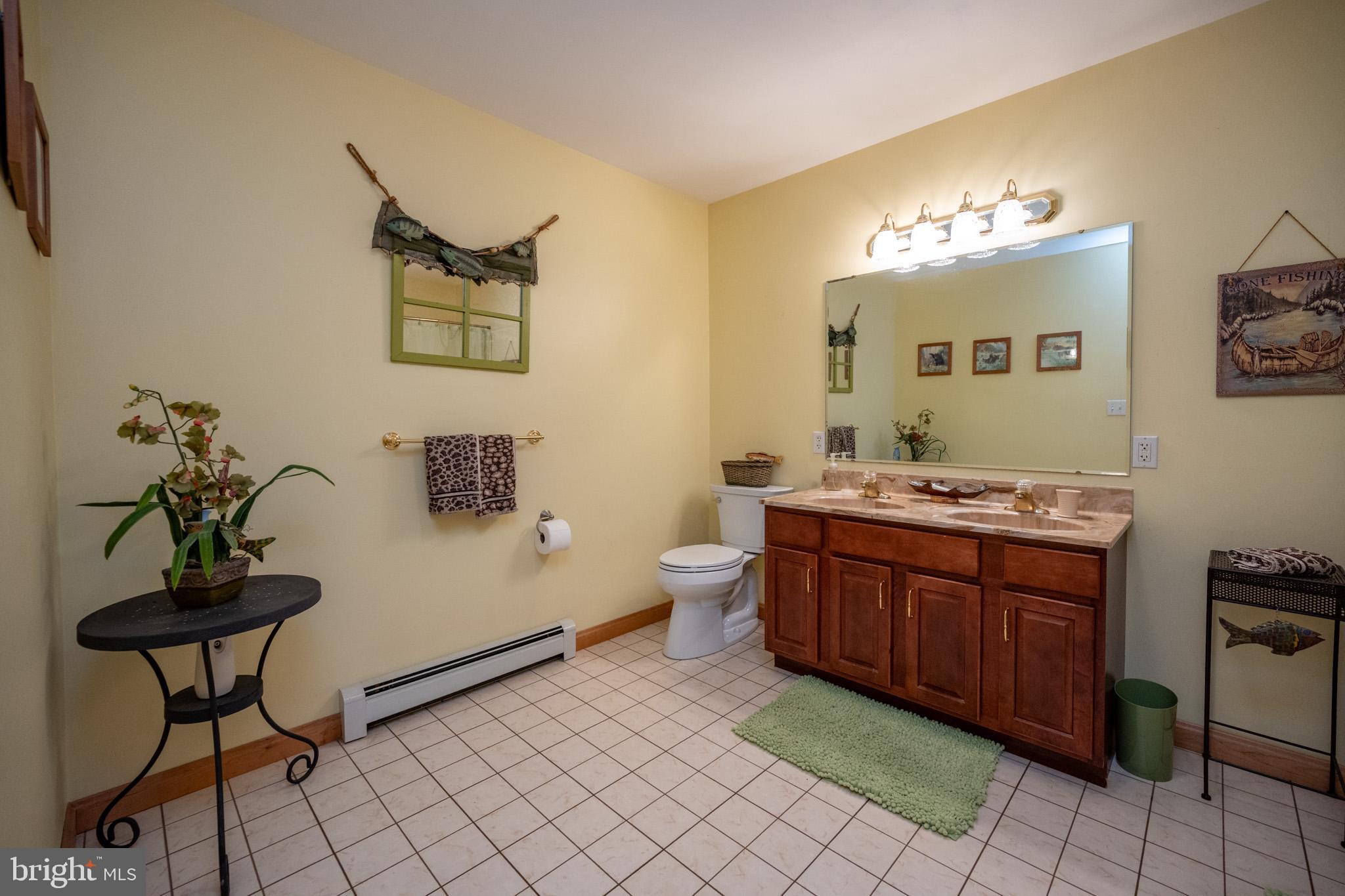 3836 Chestnut Grove Road Swanton, MD 21561 - Photo 50 of 111 a spacious bathroom with a double vanity sink and a mirror