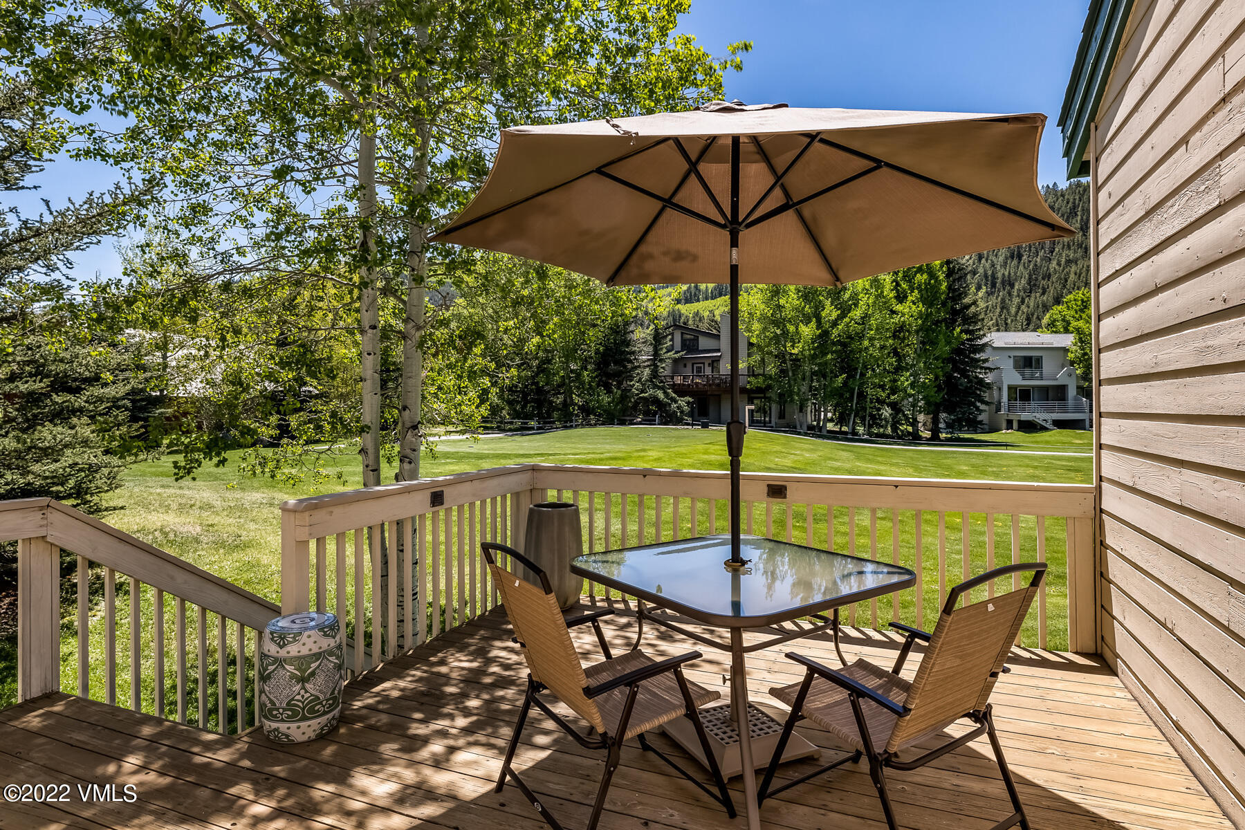 8 Deer Boulevard Eagle-Vail, CO 81620 - Photo 16 of 34 a view of a chair and table on the balcony