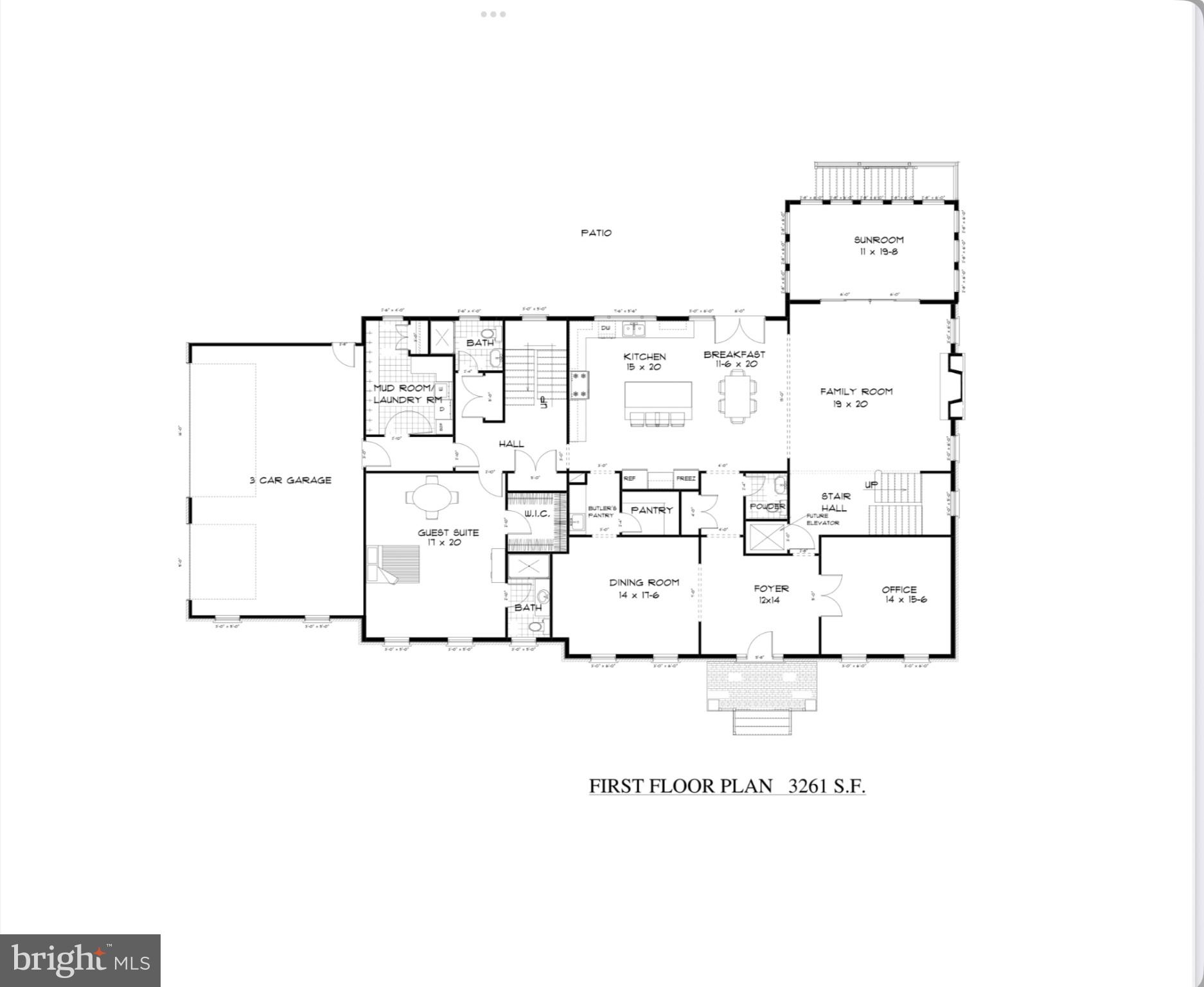 1142 Cameron Road Alexandria, VA 22308 - Photo 3 of 5 Spacious first-floor layout blueprint.