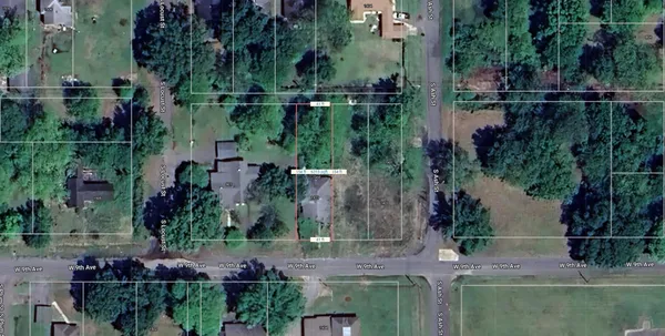 aerial view of a house