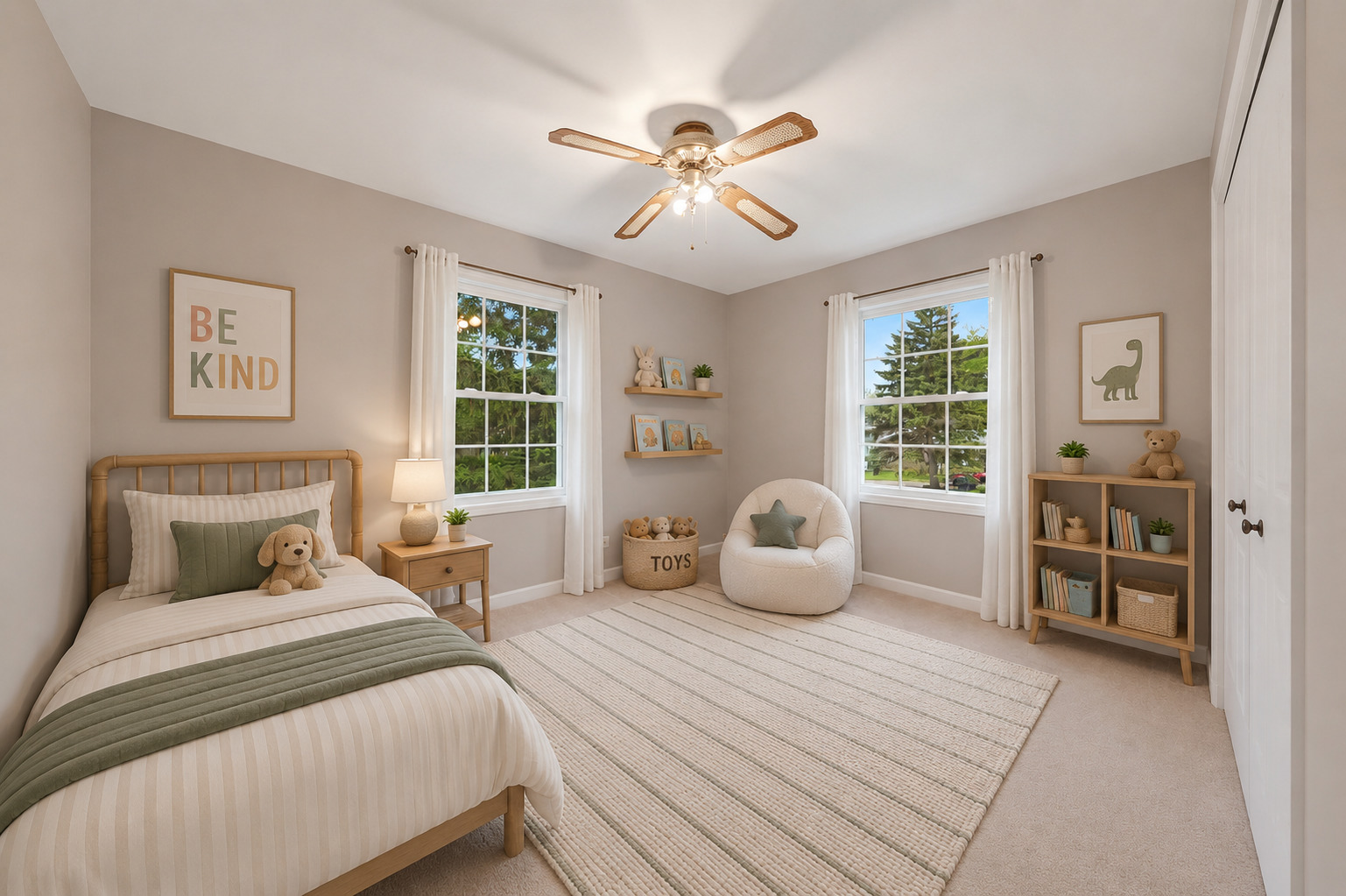 4977 Prairie Oak Road Gurnee, IL 60031 - Photo 18 of 26 a bedroom with a large bed and a large window