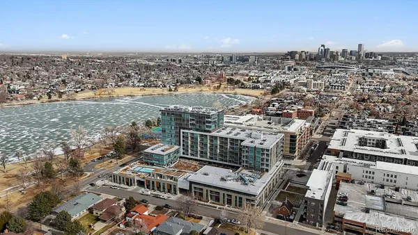 an aerial view of a city