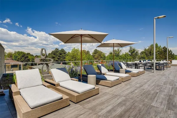 a view of outdoor space with seating