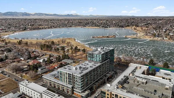 an aerial view of a building