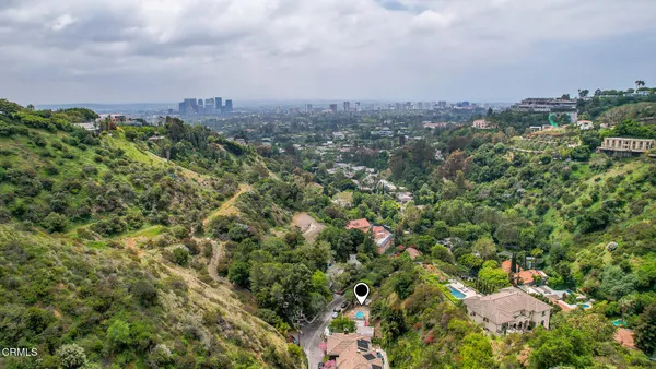 an aerial view of multiple house