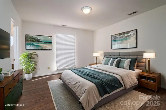 an aerial view of multiple house