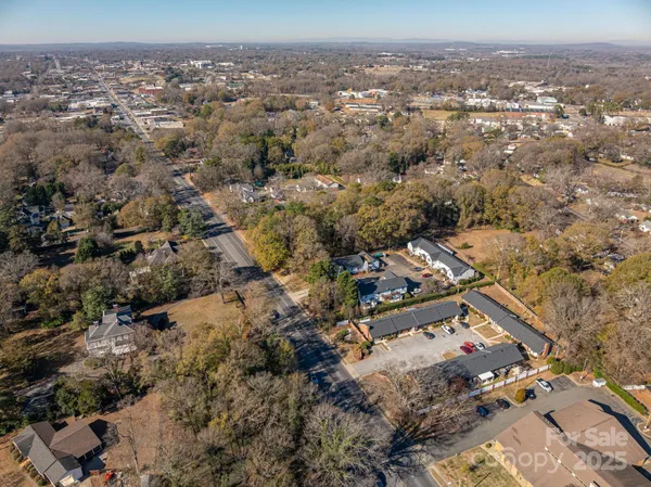 an aerial view of multiple house