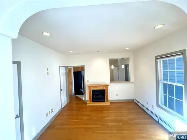 a view of a livingroom with a fireplace