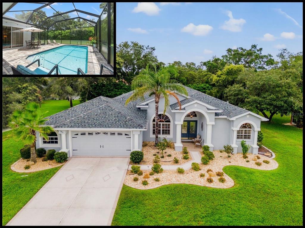 3416 Indian River Street Spring Hill, FL 34609 - Photo 1 of 1 a view of a house with a garden and plants