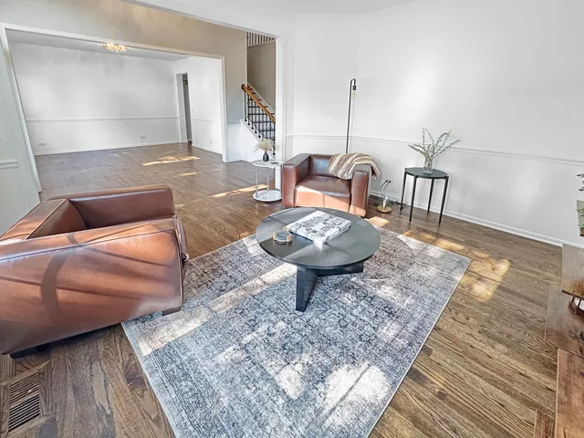 a room with toys and a wooden floor