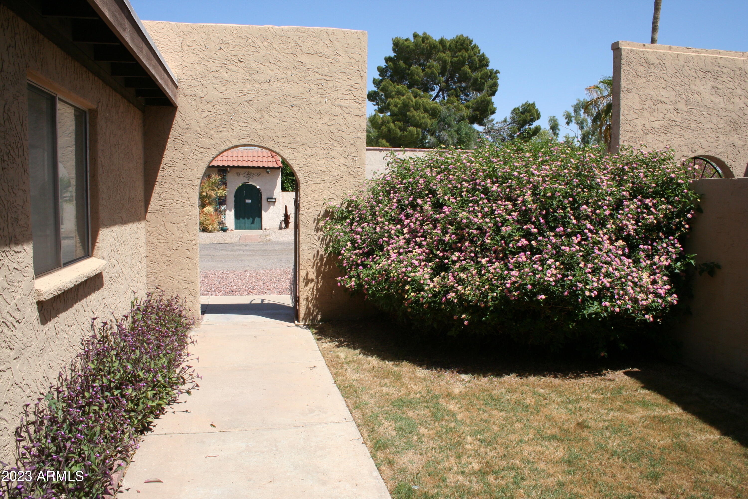2914 South Price Road Tempe, AZ 85282 - Photo 4 of 30 a view of a back yard with flower plants