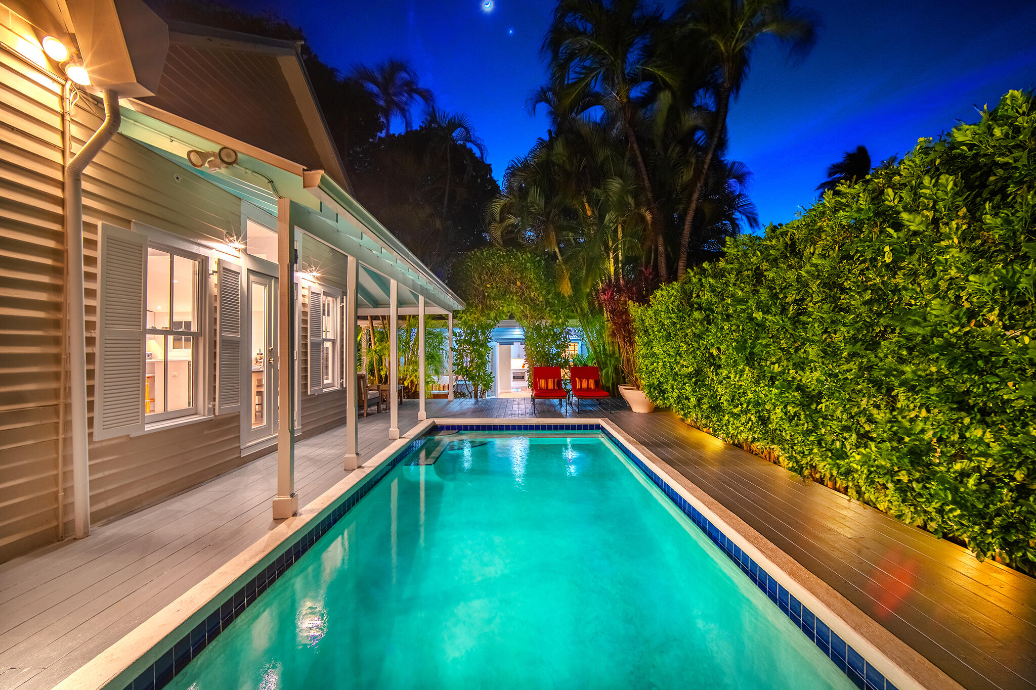 1114 Packer Street Key West, FL 33040 - Photo 43 of 94 Pool twilight