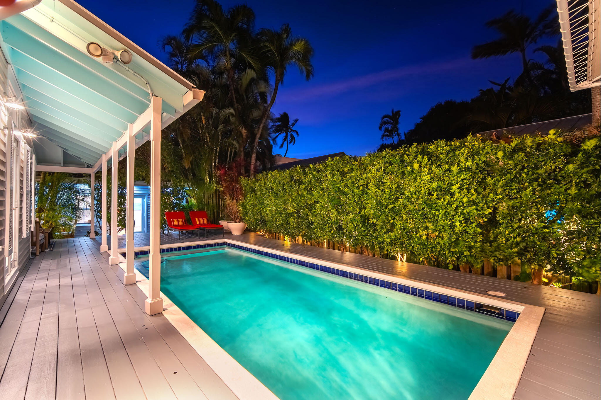 1114 Packer Street Key West, FL 33040 - Photo 44 of 94 Pool twilight