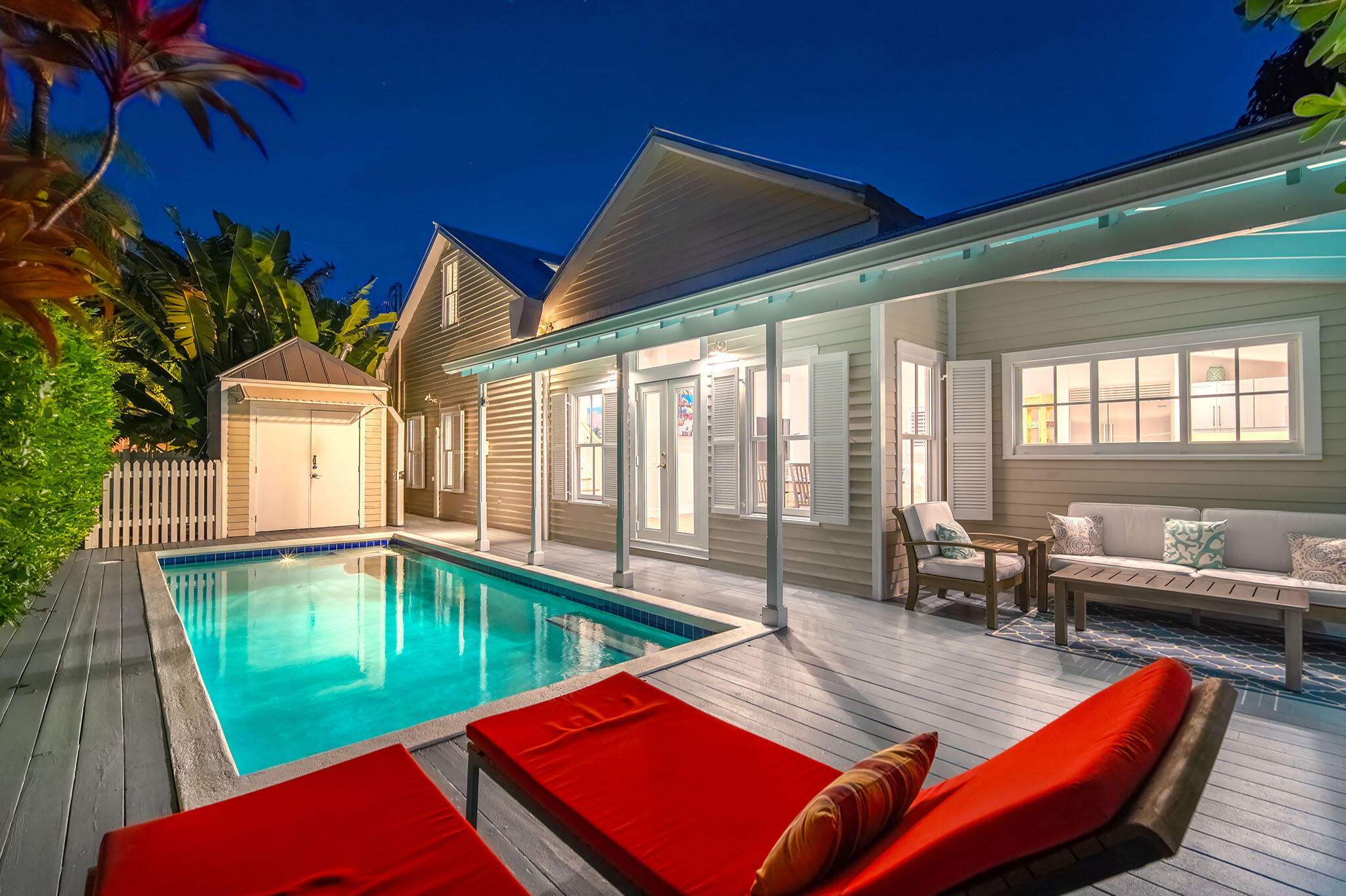 1114 Packer Street Key West, FL 33040 - Photo 5 of 94 Pool Twilight