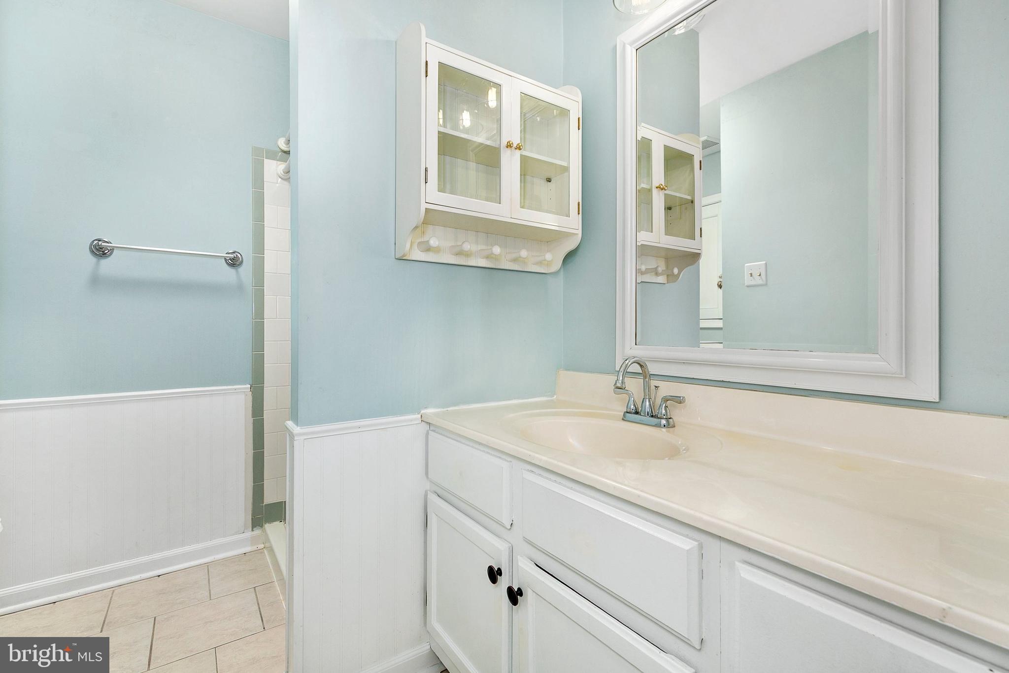 4762 Leyden Way Ellicott City, MD 21042 - Photo 38 of 58 a bathroom with a sink and a mirror