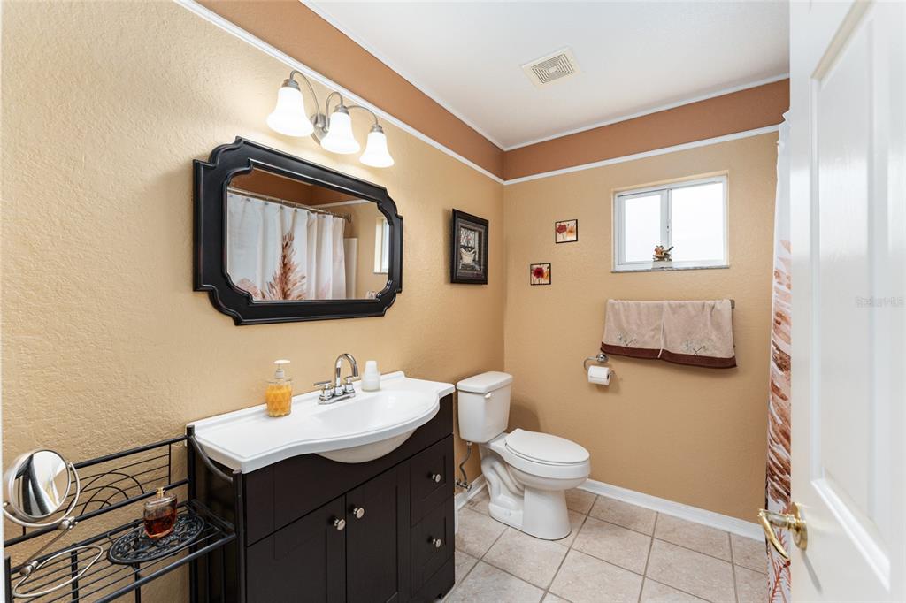 9910 Southeast 138th Loop Summerfield, FL 34491 - Photo 32 of 69 a bathroom with a toilet a sink and mirror