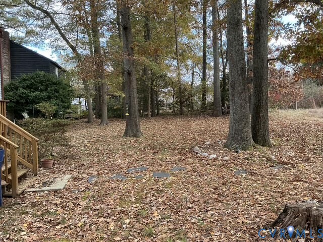 9525 Alfaree Road Richmond, VA 23237 - Photo 12 of 20 a backyard of a house with lots of green space