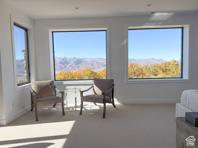 2132 East Outlaw Road, Unit 49 Kamas, UT 84036 - Photo 38 of 44 Sitting room with a mountain view, carpet flooring, and healthy amount of natural light