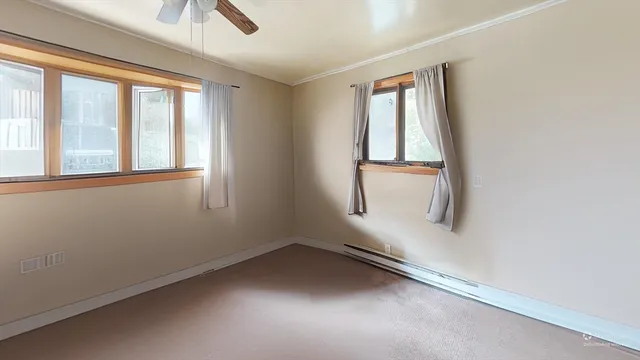 an empty room with a window