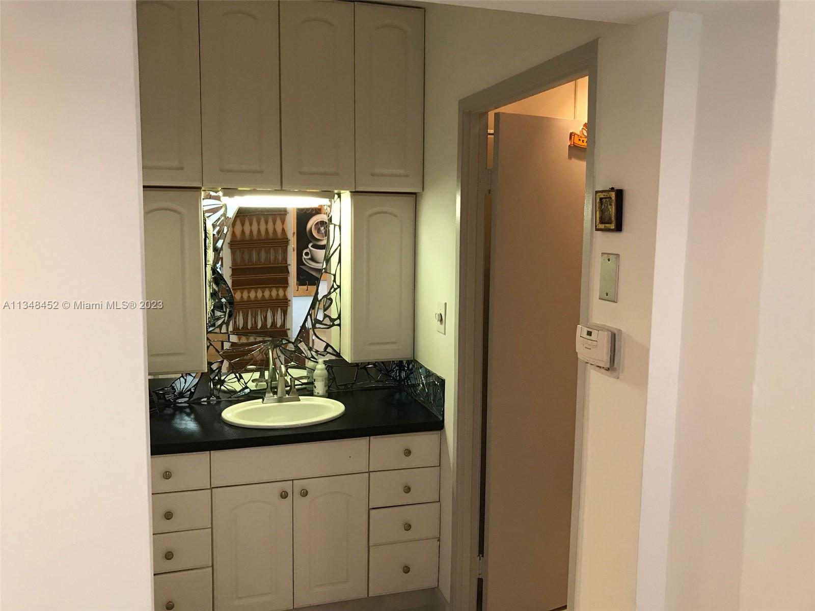 100 Lincoln Road, Unit 1007 Miami Beach, FL 33139 - Photo 20 of 80 a bathroom with a sink and a mirror