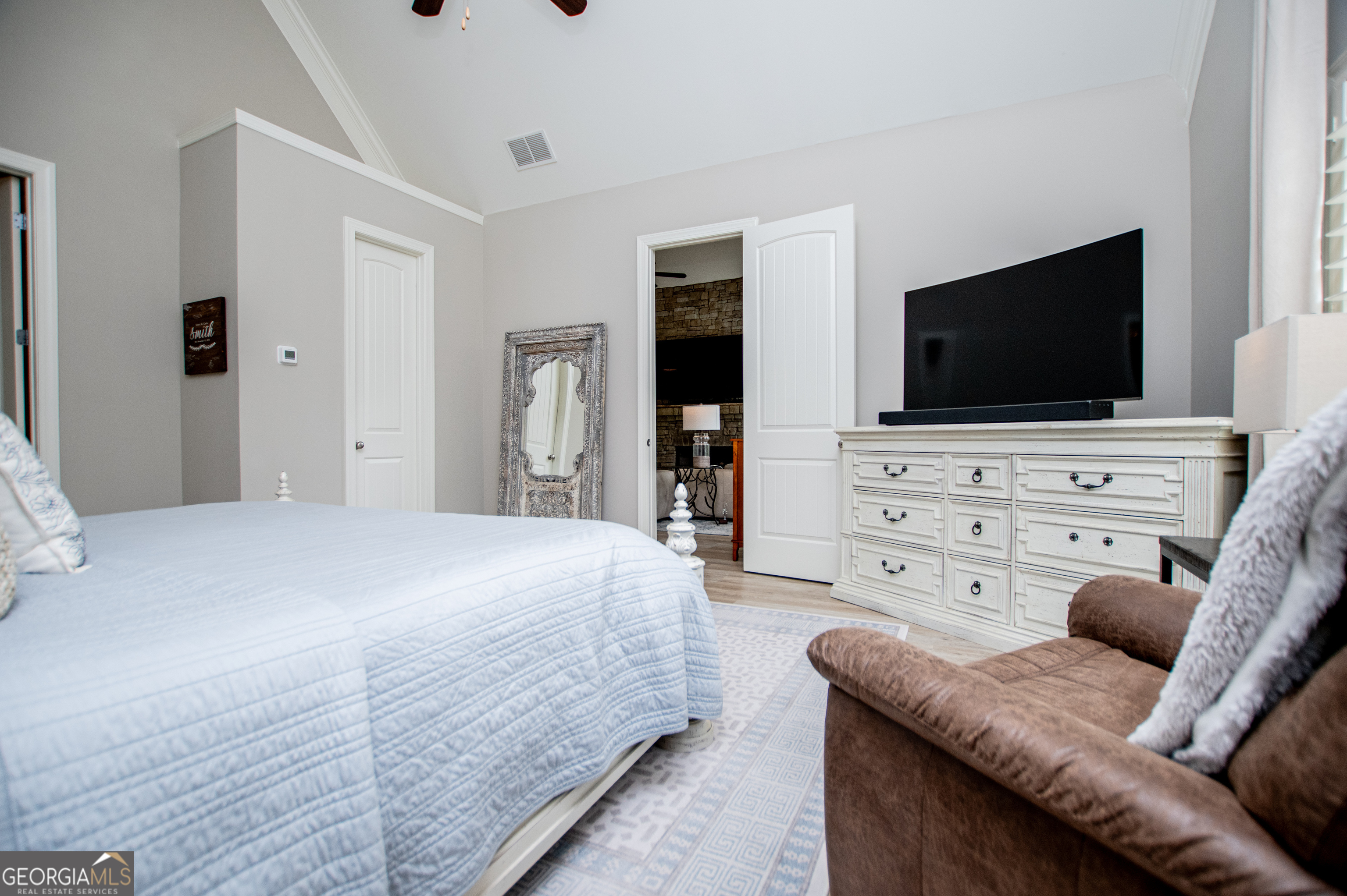216 Yorkshire Lane Villa Rica, GA 30180 - Photo 44 of 94 a bedroom with bed and a flat screen tv