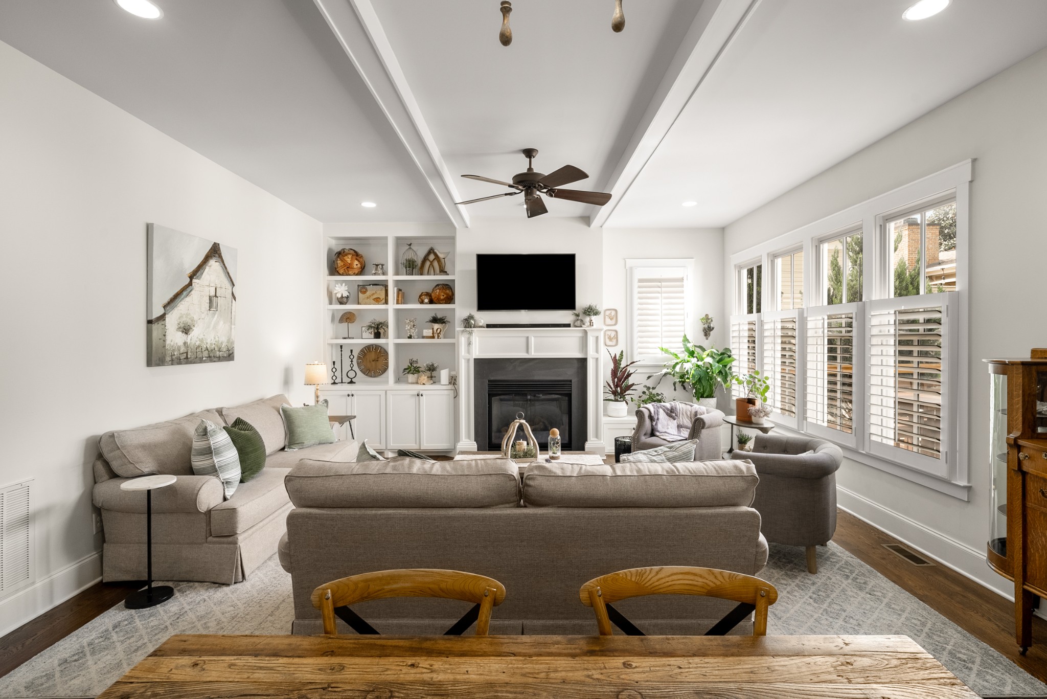 412 Boyd Mill Avenue Franklin, TN 37064 - Photo 18 of 53 a living room with furniture and a fireplace