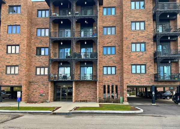 a front view of an apartment building