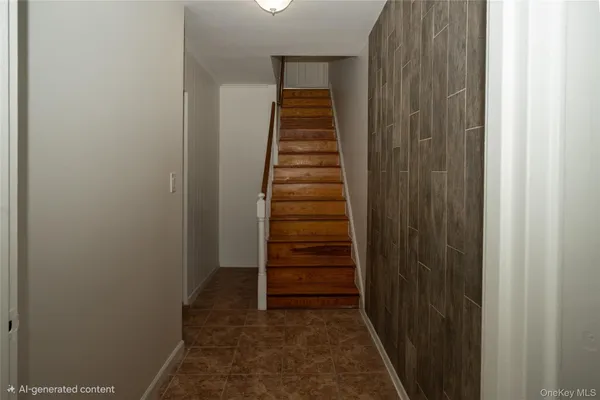 a view of hallway with stairs