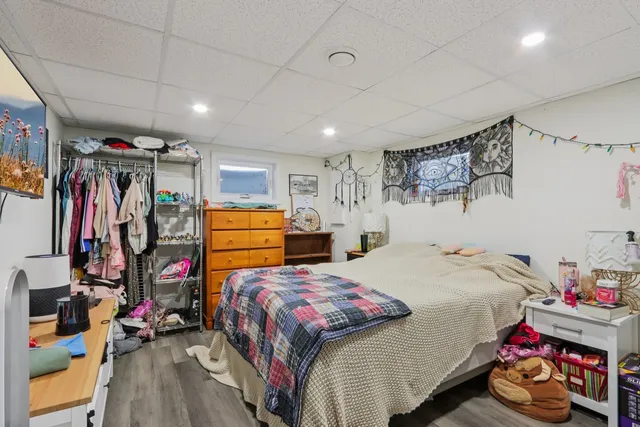 a utility room with cabinets