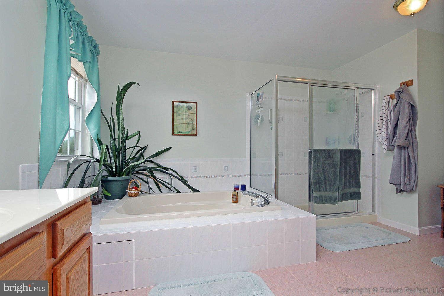 13132 Jesse Smith Road Mount Airy, MD 21771 - Photo 23 of 30 a bathroom with a tub sink and glass door