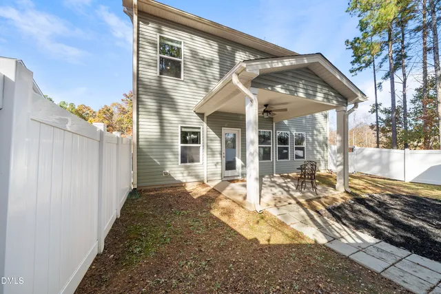 a view of a house with a patio