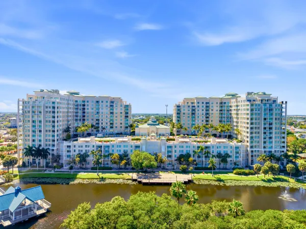 a view of a city with tall buildings