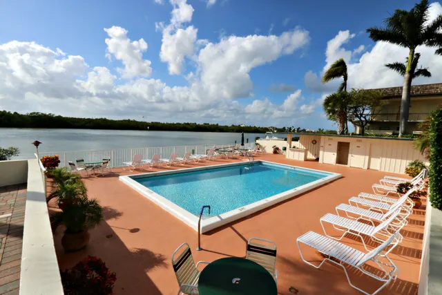 a view of a lake from a balcony