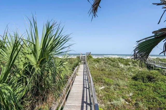 a view of an ocean and beach