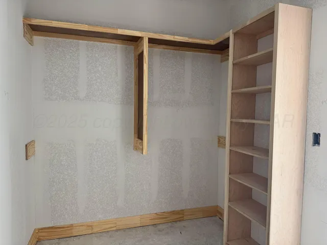 a view of closet area