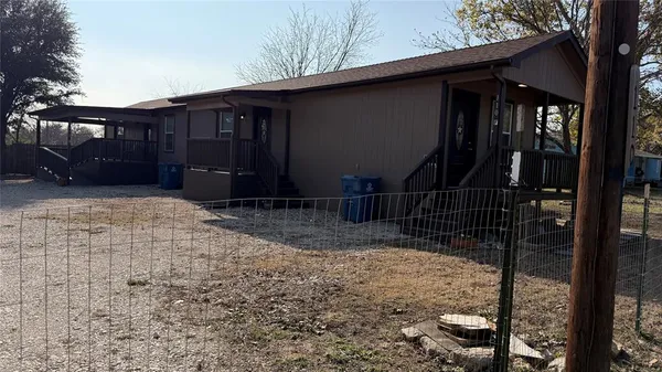 a backyard of a house