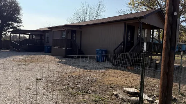 a backyard of a house