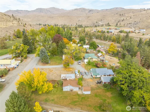 a view of a city with mountains
