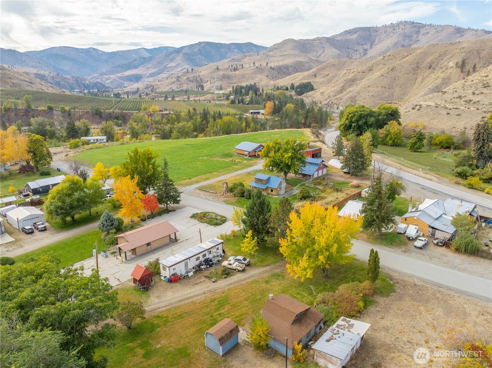 38 A Main Street Methow, WA 98834 - Photo 31 of 34 an aerial view of residential house with an outdoor space