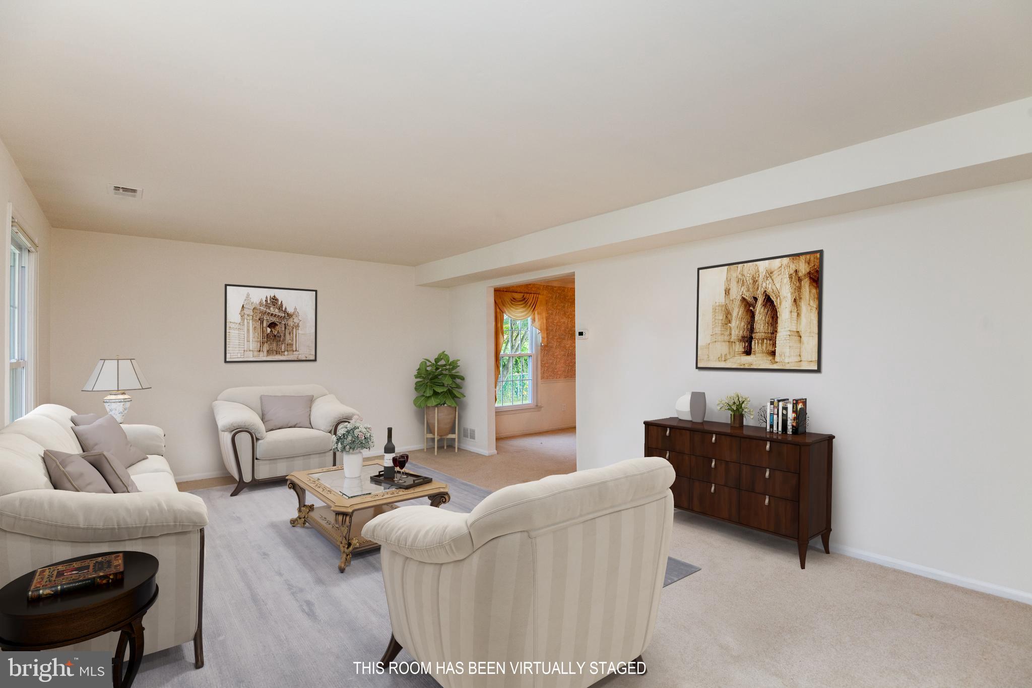 5890 Hudson Road Bensalem, PA 19020 - Photo 8 of 49 Virtually Staged Formal Living Room