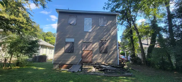 a aerial view of a house