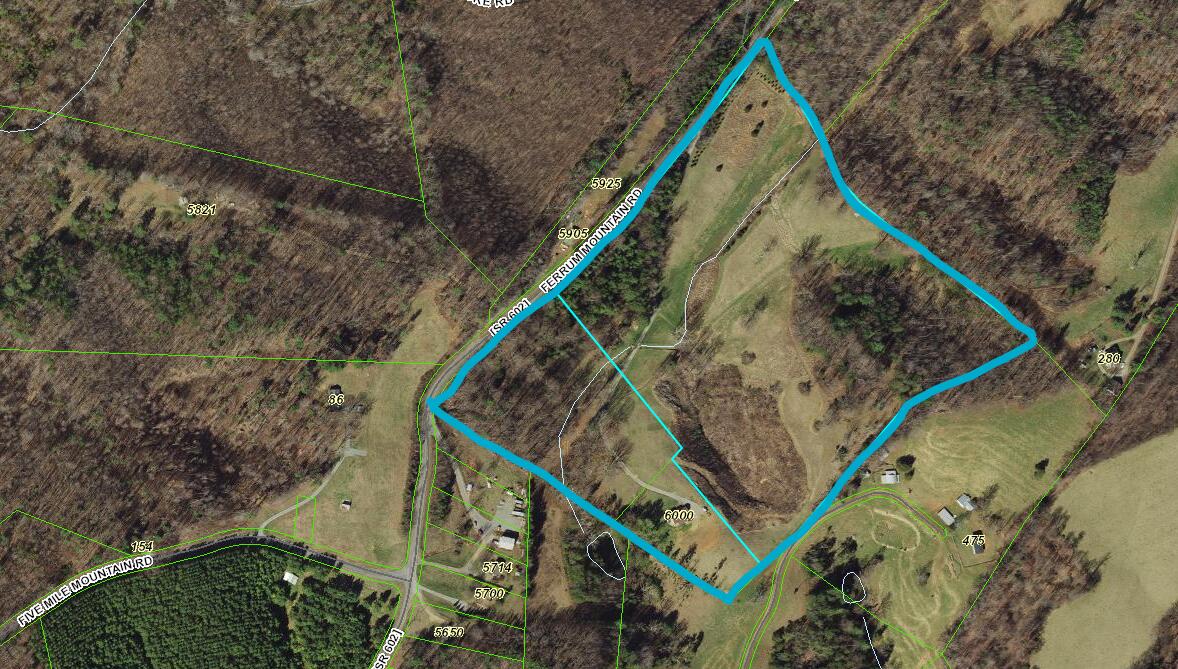 6000 Ferrum Mountain Road Callaway, VA 24067 - Photo 58 of 58 GIS Boundary Aerial