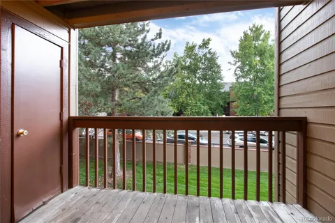 a view of a wooden deck