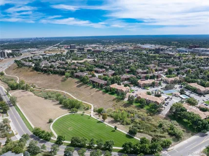 an aerial view of a city