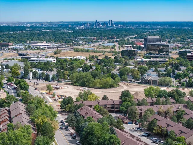 an aerial view of a city
