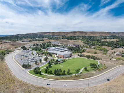 an aerial view of residential house and outdoor space