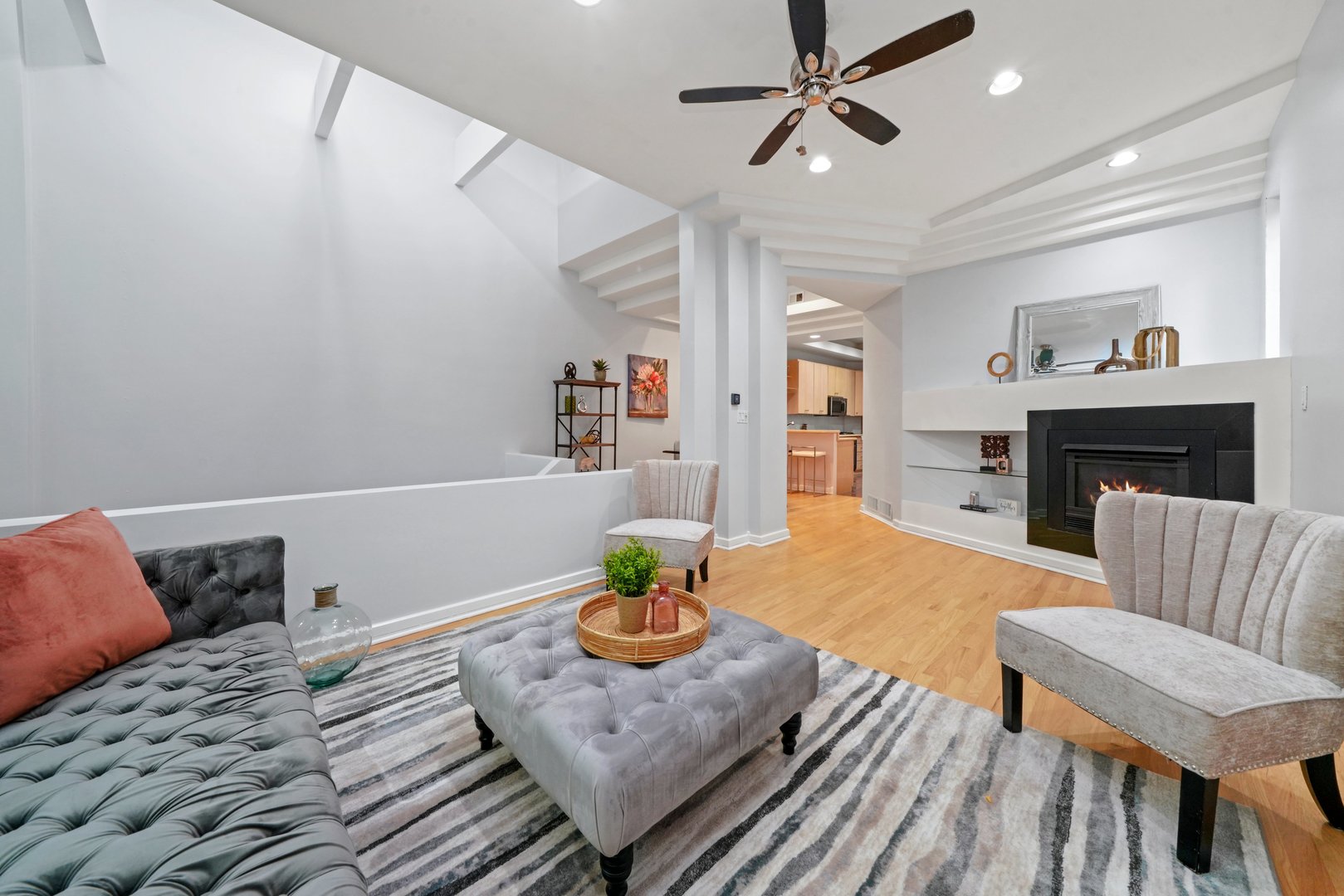 1407 North Mohawk Street, Unit 3 Chicago, IL 60610 - Photo 4 of 19 a living room with furniture fireplace and a table