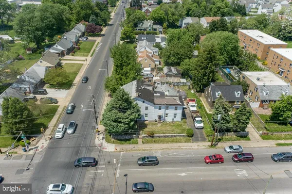 an aerial view of a city