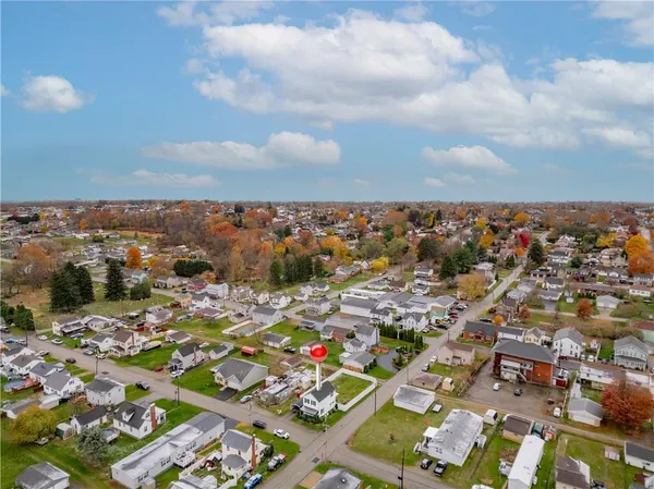 an aerial view of a city